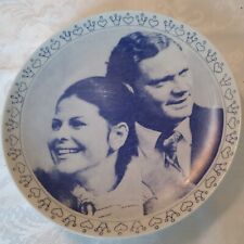 King Carl XVI Gustaf Queen Silvia Of Sweden Historic Plate 1976 Vintage Rare picture