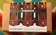 FYXATION : 6 SIX Pack Beer Bottle Harness Brown Leather Caddy Holder Bike NEW picture
