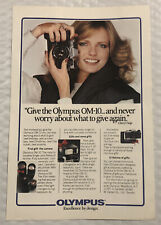 Vintage 1980 Olympus Original Print Ad Full Page Never Worry About What To Give picture
