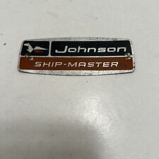 Vintage Johnson Outboard Motors   Ship-Master Metal Name Plate. Pre Owned picture