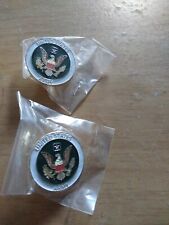 Lot of 2 United States US Army reserve Insignia Lapel Pins Veteran Great Seal picture