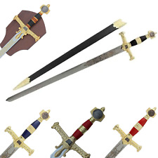 KING SOLOMON MEDIEVAL TEMPLAR CRUSADER REPLICA LONGSWORD - Historical Collection picture