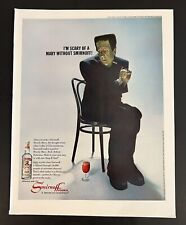 Smirnoff Vodka 1967 Life Magazine Print Ad 13x11 Frankenstein Monster Humorous picture