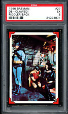 1966 TOPPS USA BATMAN Riddler Back #27 DE-CLAWED Cat Woman Robin Batman PSA 5 EX picture