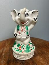 Vintage Bankers System Elephant Piggy Bank Penny Pincher Trunk Up Plastic Lucky picture