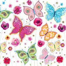 (2) Decoupage Paper Napkins Spring Butterflies Butterfly Craft Napkin - TWO picture
