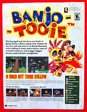 RARE 2000 2001 BANJO TOOIE Kazooie Nintendo Video Game = Promo Art Print AD picture
