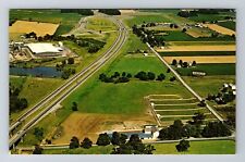 Milan OH- Ohio, Aerial Homestead Farms, Antique, Vintage Postcard picture