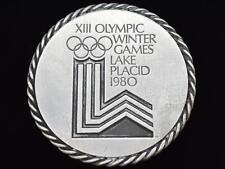 1980 Lake Placid Winter Games Olympics USA Vintage Pewter Vintage Belt Buckle picture