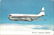 Vintage Postcard B.O.A.C. Boeing Stratocruiser Speedbird British Overseas P-56 picture