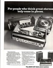 1973 Print Ad Sony Hp-610A Stereo System For People who think only come in piece picture