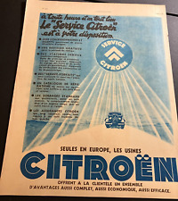 1933 Citroen Service Stations - Vintage Original French Print Ad / Wall Art picture