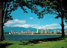 English Bay Skyline Vancouver Vintage Postcard Unposted picture