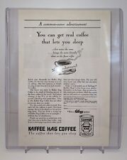 Vintage Original 1928 Kaffee Hag Coffee Caffeine Free A Kellog Product Print Ad picture