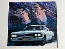 Original Charles Schridde Painting Illustration 1966 Chevelle 396 SS Muscle Car picture