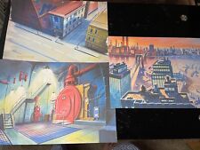 GHOSTBUSTERS animation cel Background Lot production art 80's cartoon BG GB R picture