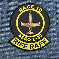 Airplane Patch Race 10 Aero L-39 Riff Raff Embroidered Sew on 4” X 5” picture