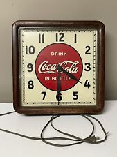 ORIGINAL 1930s Coca-cola Clock By Selected Devices Original Motor Not Working picture