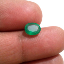 Outstanding Zambian Emerald Faceted Oval 1.35 Crt Ultimate Green Loose Gemstone picture