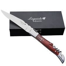 LAGUIOLE BY Folding Pocket Knife. Stainless Steel, Built in Corkscrew. (Wood) picture