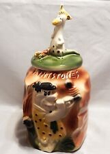 Vintage American Bisque Flintstones Cookie Jar Fred and Dino picture