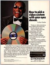 Ray Charles Pioneer Laser Disc Video System Vintage Jan, 1986 Full Page Print Ad picture