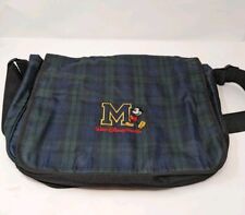 Vintage Mickey Mouse Blackwatch Plaid Messenger Bag Walt Disney World As Is picture