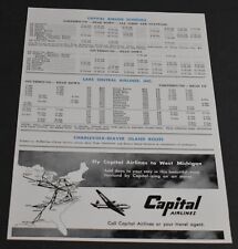 1951 Print Ad Michigan Charlevoix Beaver Island Route Capital Airlines Fly art picture