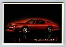 1980 Camaro Berlinetta Coupe, Cars, Transportation, Antique Vintage Postcard picture