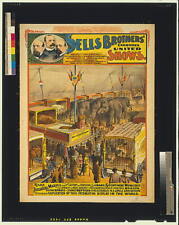 Sells Brothers' enormous united shows,Rare zoological marvels,c1895,Circus picture