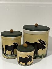 RRP (Robinson Ramsbottom Pottery) Painted Crocks/Canister from Roseville, Ohio picture