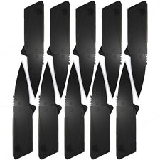 10x Credit Card Folding Knife Black Wallet Razor Sharp Hunting Camping USA picture