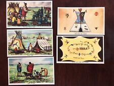 Lot of 5 Postcards Andrew Standing Soldier Native American Artist picture