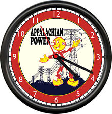Reddy Kilowatt Appalachian Power West Virginia Electric Lineman Sign Wall Clock picture