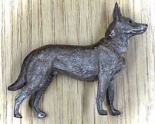 Antique German Dog, Cast Metal, Pewter? Figure, Marked Germany, Rare Collectible picture