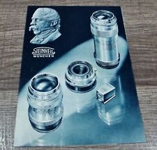 Steinheil Munchen Camera Lenses - Vintage Advertising Brochure / Pamphlet picture