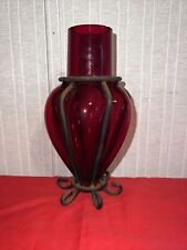 Antique Air Blown Red Vase picture