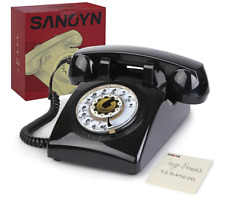 Retro Rotary Dial Phone Sangyn 1960s Vintage Landline Telephone Old Fashioned picture