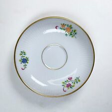 Vintage Hochst Porcelain Saucer With Printed Flowers And Gold Trim 5.25
