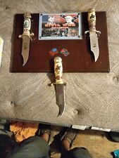 Civil War Bowie Knife Collector Set Generals Lee & Grant on Plaque Exc Cond picture