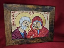 5x7 Saints Joachim And Anne, Embroidered Byzantine Orthodox Christian Icon picture