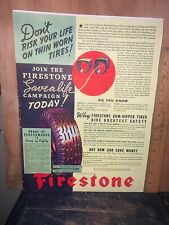 1937 Fire Stone “Gum Dipped” Tires Print Ad Vintage. picture