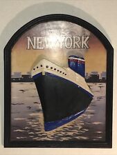 Vtg Look Painted Sign NEW YORK WALL ART  20x16