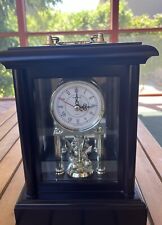 Wallace Silversmith Carriage Vintage Mantle Quartz Clock Battery Operated  picture