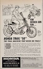 1962 Print Ad Honda Trail 50 Motorcycles Hunter & Son Los Angeles,California picture