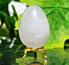Superb 70mm Natural White Crystal Quartz Healing Energy Reiki Chakras Stone Egg picture