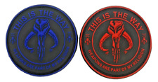 This is the Way Tactical Patches Red and Blue 2 PC 3D PVC Rubber 3.0 inch picture