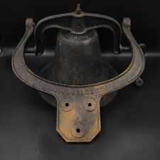 Vintage Cast Iron Independence 1776 Farm School Bell & Yoke picture