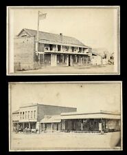 Two Very Rare California Town View CDVs of Benicia by Selleck Storefront Brewery picture
