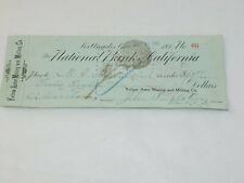 Scarce 1901 YELLOW ASTER MINING AND MILLING Nat. Bank of California Check #68 picture